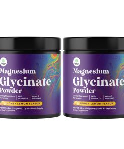 High Absorption Magnesium Glycinate Powder – Vegan Magnesium Powder for Sleep, Relaxation & Regularity | Honey Lemon Flavor | Non-GMO, Gluten-Free, No Artificial Flavors | 80 Servings