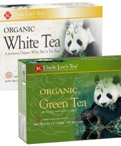 Uncle Lee’s Organic White & Green Tea Variety 2-Pack (206 Individually Wrapped Bags) – Premium Lightly Caffeinated Bulk Tea for Home, Office & Travel | Organic Antioxidant-Rich Tea Bags